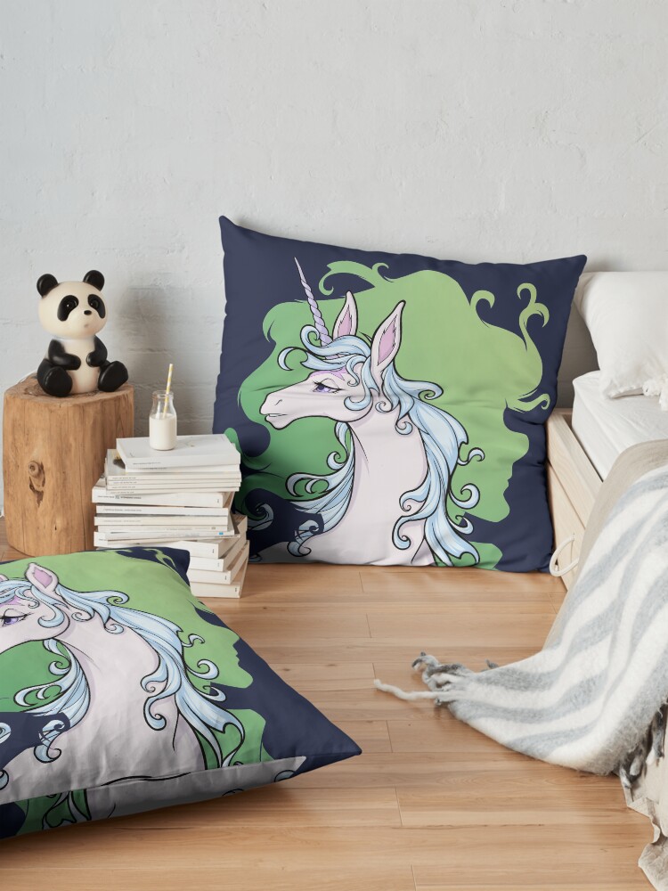Alternate view of The Last Unicorn Molly Grue Green Floor Pillow
