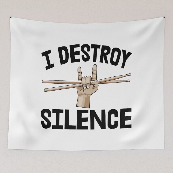 Item preview, I Destroy Silence Drummer designed and sold by Bendthetrend.