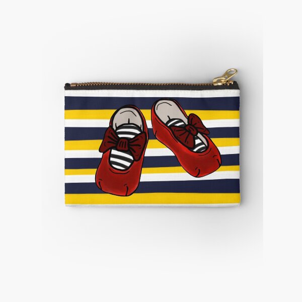 Item preview, Ruby Booties on horizontal Navy and yellow stripes designed and sold by RC-aRtY.