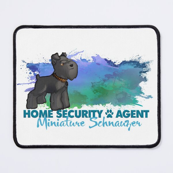 Item preview, Miniature Schnauzer Dog Natural Ears as Home Security Black designed and sold by Tazmaa.