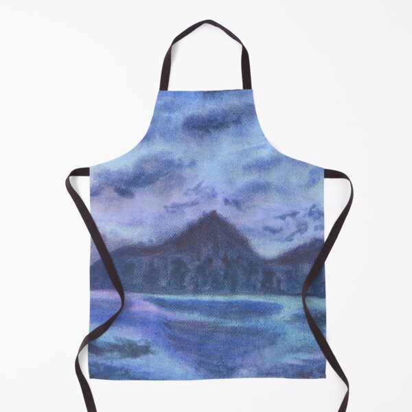 Item preview, Blue Sea With Mountains Illustration designed and sold by galleasstudio.