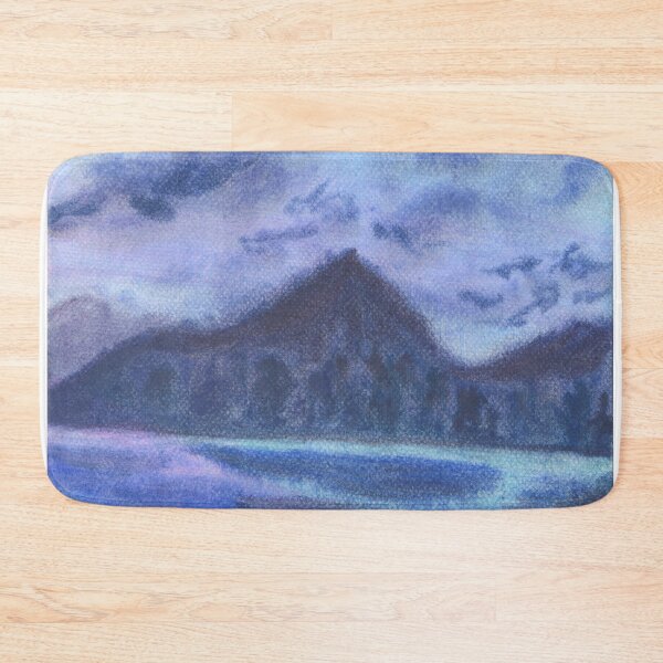 Item preview, Blue Sea With Mountains Illustration designed and sold by galleasstudio.