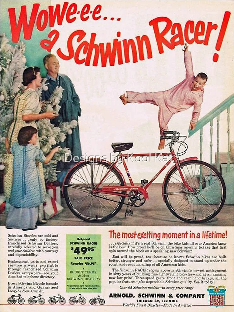 Vintage Schwinn Racer Bicycle Ad