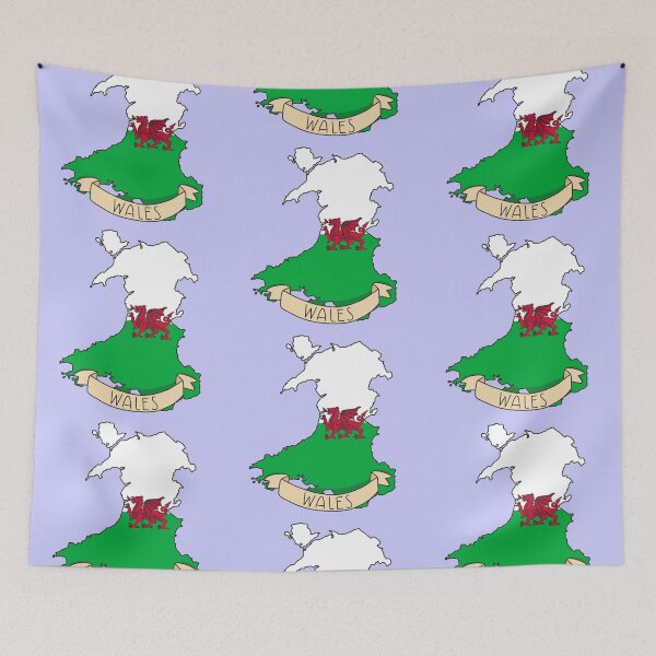 Item preview, Wales Flag Map  designed and sold by SofiaSava01.