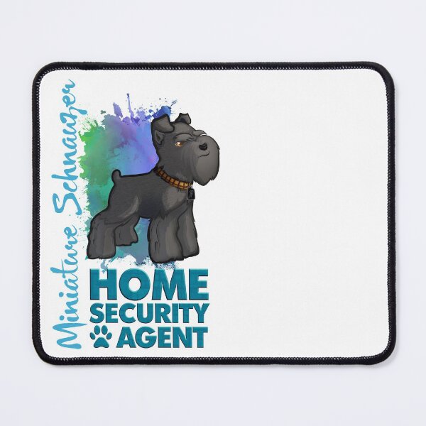Item preview, Miniature Schnauzer Dog Natural Ears as Home Security Black designed and sold by Tazmaa.