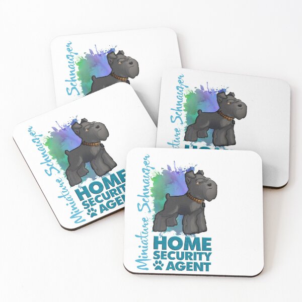 Item preview, Miniature Schnauzer Dog Natural Ears as Home Security Black designed and sold by Tazmaa.