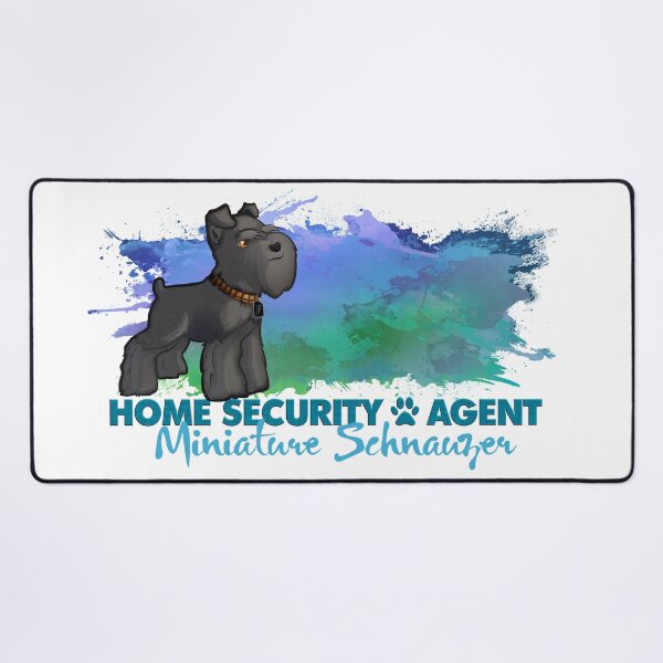 Item preview, Miniature Schnauzer Dog Natural Ears as Home Security Black designed and sold by Tazmaa.