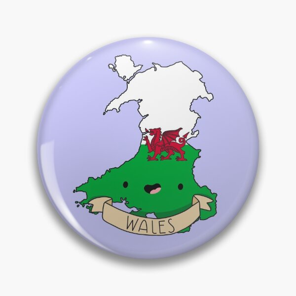 Item preview, Kawaii Wales Flag Map  designed and sold by SofiaSava01.