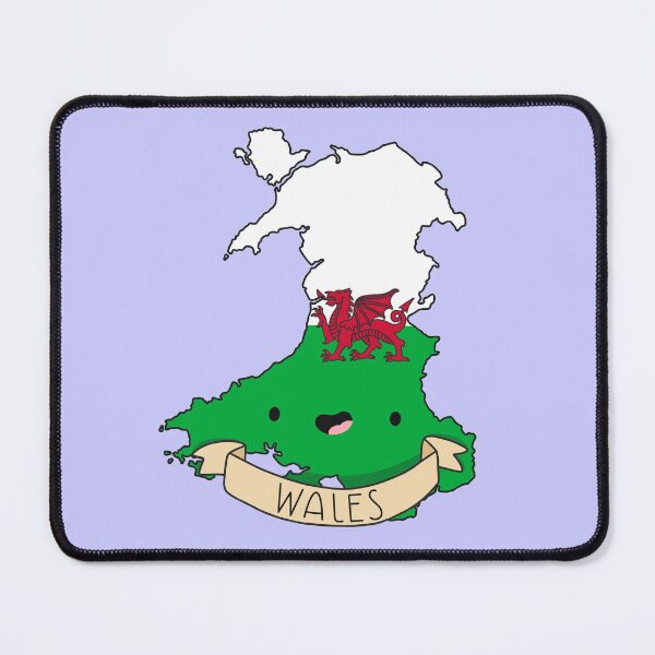 Item preview, Kawaii Wales Flag Map  designed and sold by SofiaSava01.