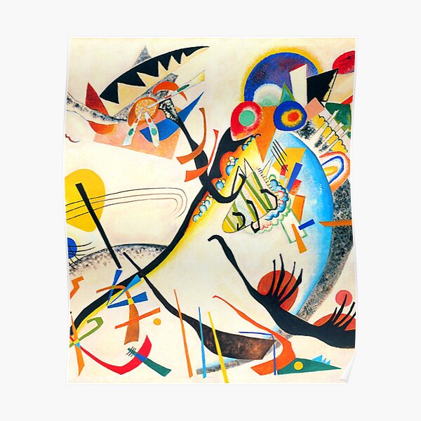 HD Kandinsky Blue Segment Popular Painting Poster