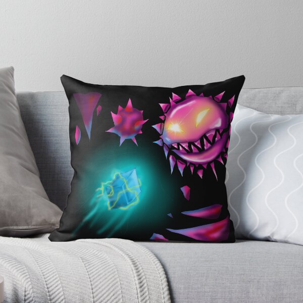 just shapes and beats final boos design Throw Pillow