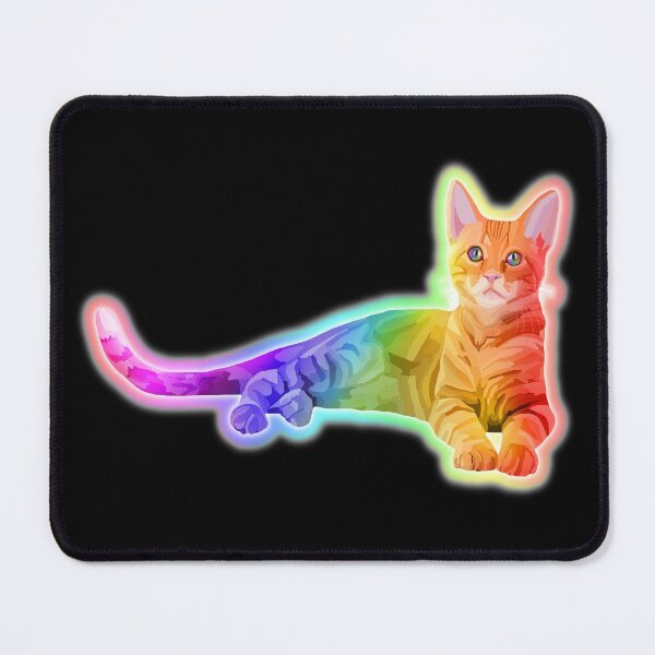 Item preview, Neon Rainbow Glowing Kitten designed and sold by Deborah Camp.