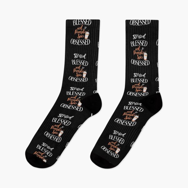 Item preview, Stressed Blessed and Pumpkin Spice Obsessed Funny designed and sold by RE PIXEL.