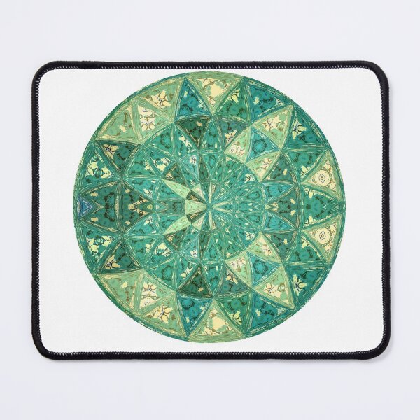Item preview, Green Mandala with Abstract Flower Triangle Pattern designed and sold by OneLook.
