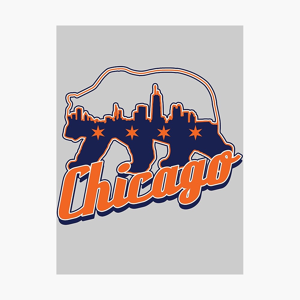 Chicago Flag design - Bears colors Poster for Sale by BearDownDesigns