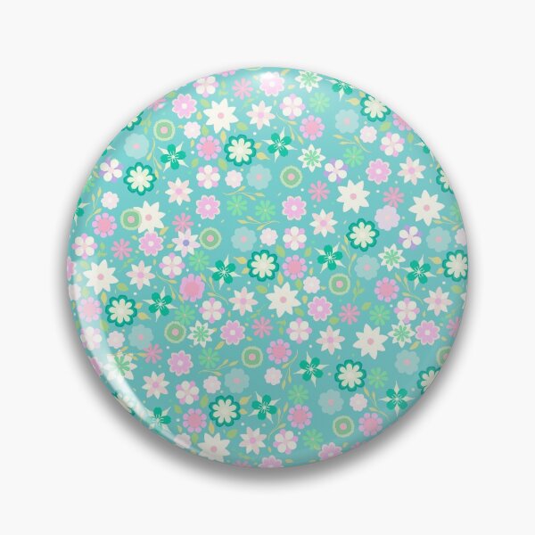 Item preview, Sweet Pink White Teal  Ditsy Floral Pattern designed and sold by NdesignTrend.