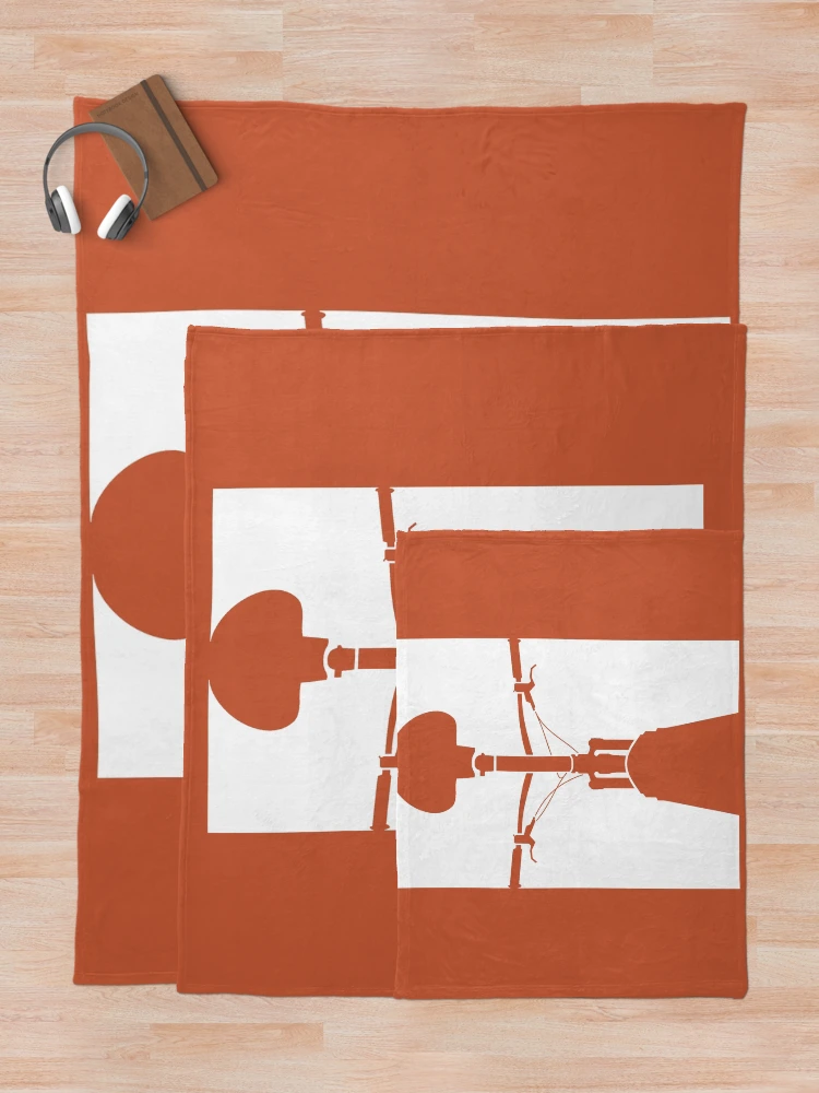 Thumbnail 5 of 6, Throw Blanket, White MTB Rear View designed and sold by RabeDesigns.