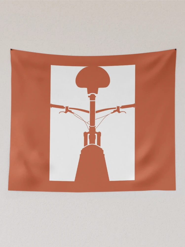 Thumbnail 2 of 3, Tapestry, White MTB Rear View designed and sold by RabeDesigns.