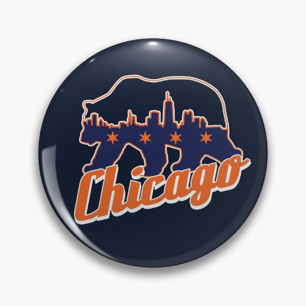 Item preview, Chi Bear - Chicago skyline - Chicago flag designed and sold by BearDownDesigns.