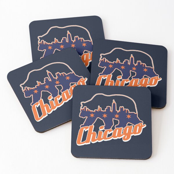 Item preview, Chi Bear - Chicago skyline - Chicago flag designed and sold by BearDownDesigns.