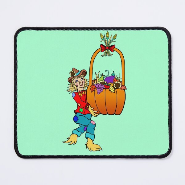 Item preview, Scarecrow with Pumpkin Harvest Basket  designed and sold by Deborah Camp.