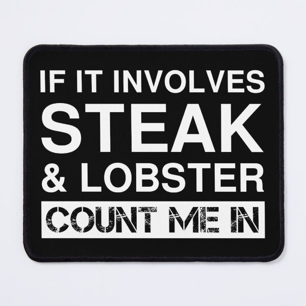 Item preview, Funny Steak Lobster Filet Mignon Surf And Turf designed and sold by Creekman Designs.