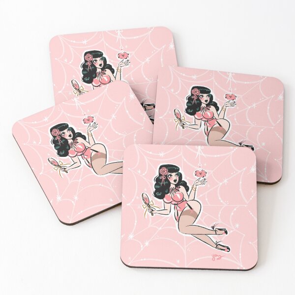 Item preview, Spider Web Powder Puff Pinup designed and sold by Andreayoung.
