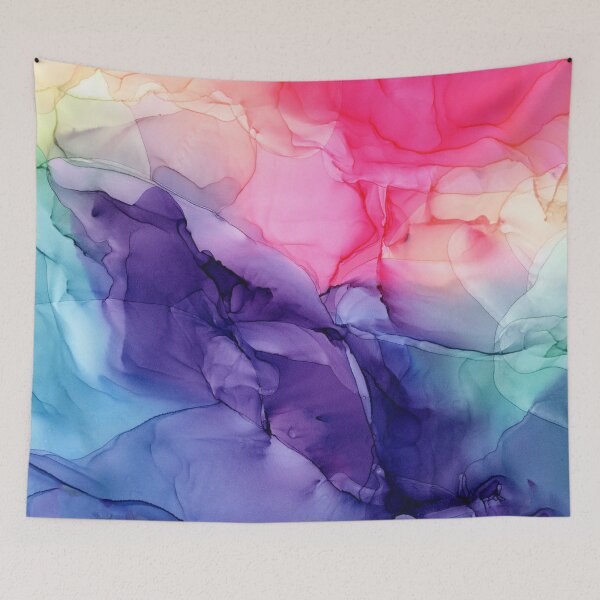 Item preview, Colorful Rainbow Flowing Abstract Painting designed and sold by Elizabeth  Karlson.