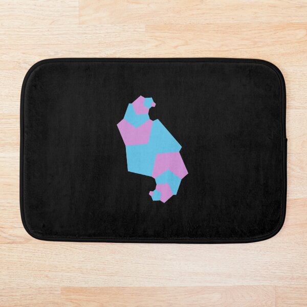 Geometric shapes flow - blue and purple Bath Mat