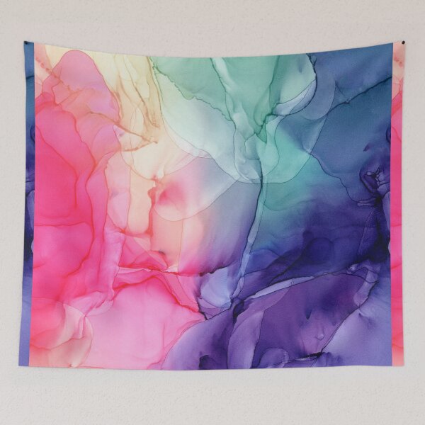 Item preview, Colorful Rainbow Flowing Abstract Vertical Painting designed and sold by Elizabeth  Karlson.