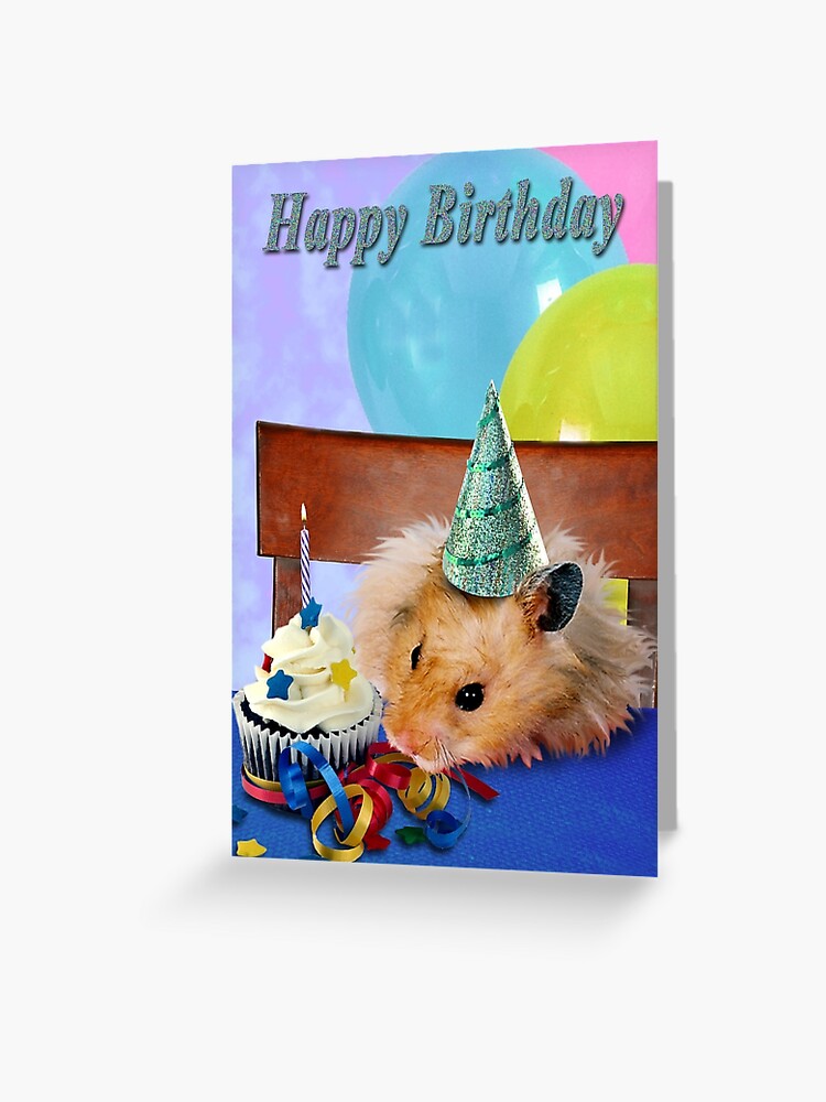 Hamster Square Blank Greeting Card
