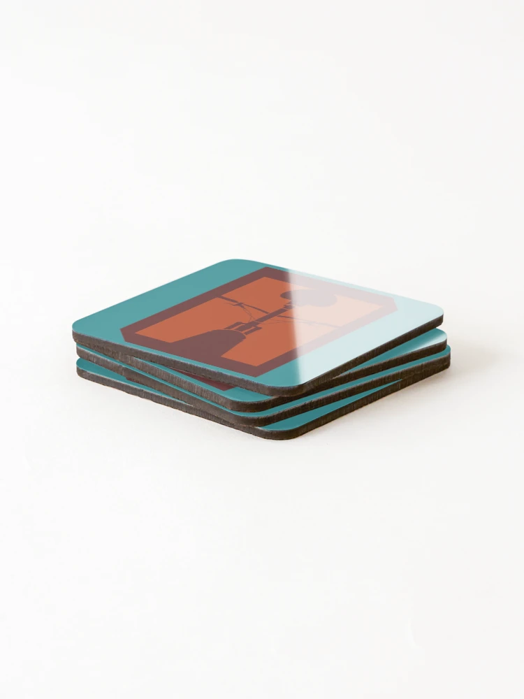 Thumbnail 4 of 5, Coasters (Set of 4), Autumn Colored Mud MTB Rear View designed and sold by RabeDesigns.