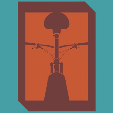 Artwork thumbnail, Autumn Colored Mud MTB Rear View by RabeDesigns