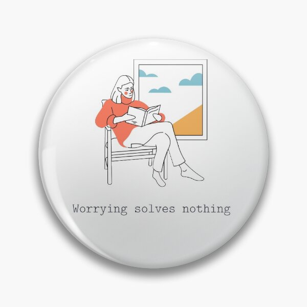 Item preview, worrying solves nothing-quote designed and sold by anything-I-love.