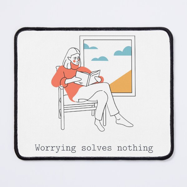 Item preview, worrying solves nothing-quote designed and sold by anything-I-love.