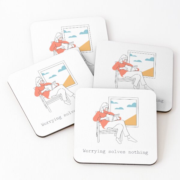 Item preview, worrying solves nothing-quote designed and sold by anything-I-love.