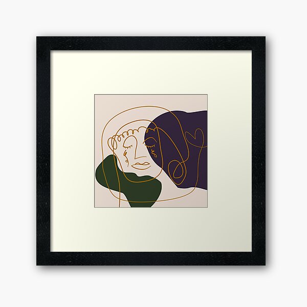 Face sadness Framed Art Print