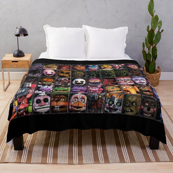 Five Nights at Freddy's Quarter Slice I Survived Five Nights Throw Blanket 46x60 