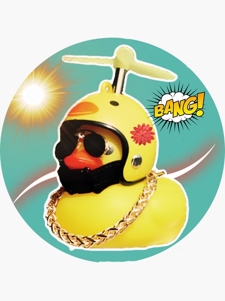 "61+ Rubber Duck With Motorcycle Helmet, Ducklings" Sticker for Sale by