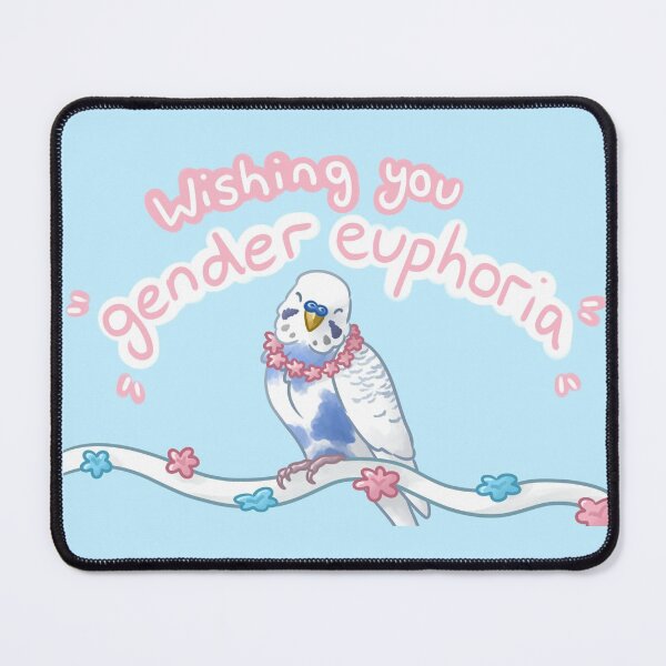 Item preview, Gender Euphoria Budgie designed and sold by AdoraBirdArt.