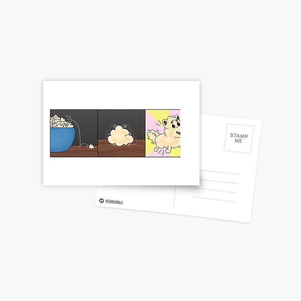Popcorn Wolf Comic Strip Postcard