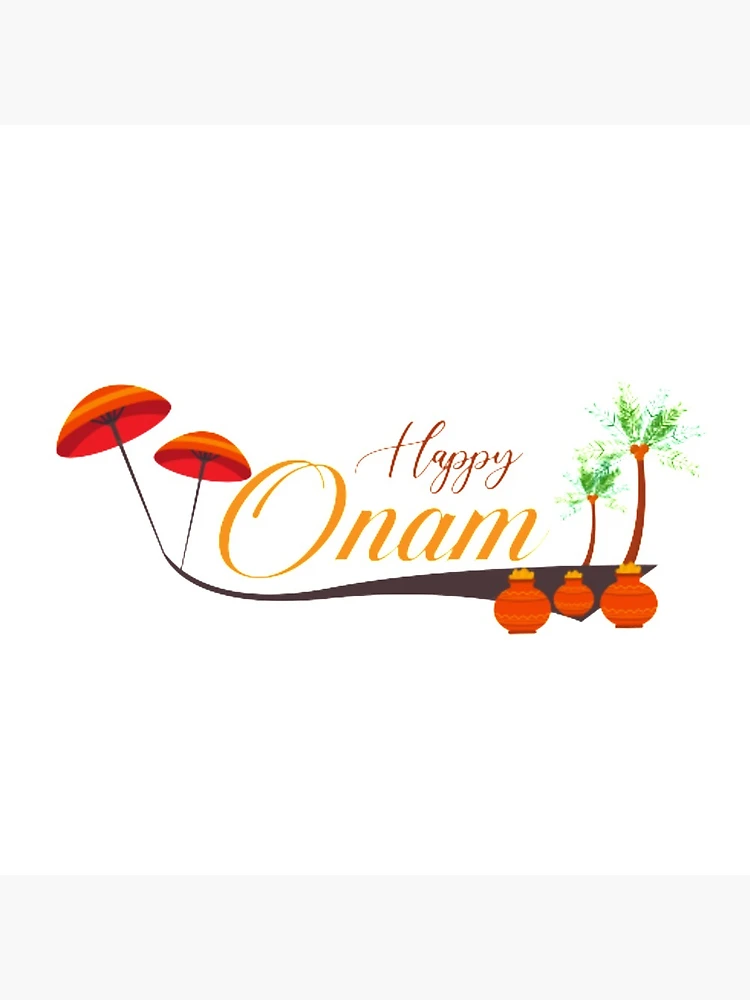 Happy Onam Festival Typography Lettering Stock Vector - Illustration of  hindu, auspicious: 119468600
