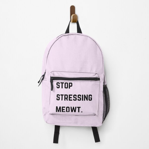 Item preview, Stop stressing meowt - meow cat quote black font design designed and sold by theslowdown.