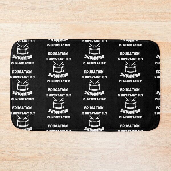 Item preview, Education Is Important But Drumming Is Importanter In Black designed and sold by LuckyKermit.