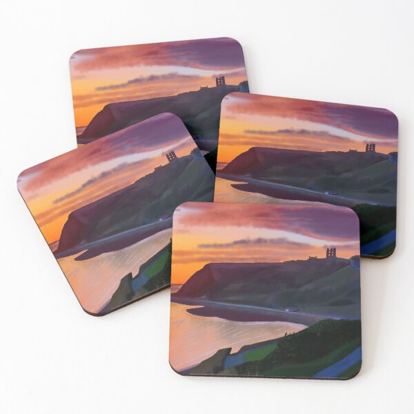 Item preview, Scarborough Castle at sunset designed and sold by Fretful-Artist.