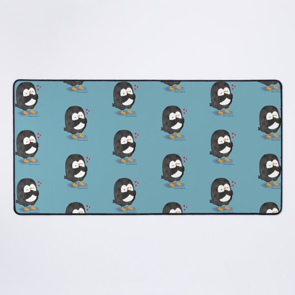 Penguin in Love 2 Desk Mat