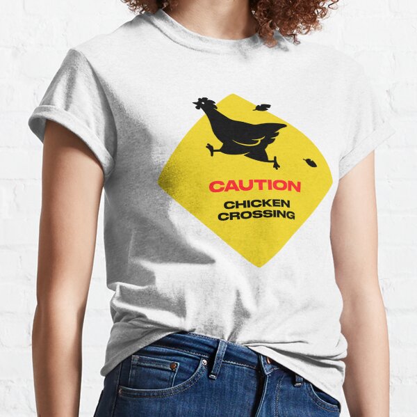 Item preview, Chicken Crossing Sign | Funny Cool t-shirt designed and sold by design-oni.