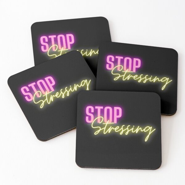 Item preview, Stop stressing quote neon font design designed and sold by theslowdown.