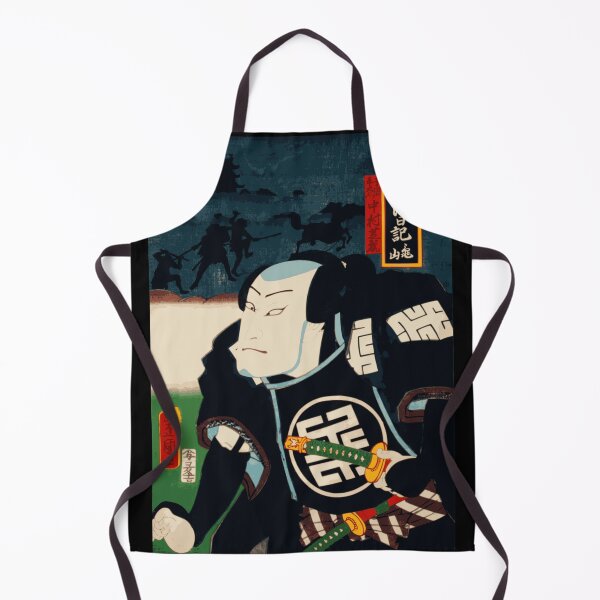 Item preview, Kabuki Samurai in Black Armour with Swords by Toyohara Kunichika #10 designed and sold by Roger-C.