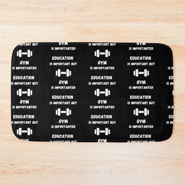Item preview, Education Is Important But Gym Is Importanter In Black designed and sold by LuckyKermit.